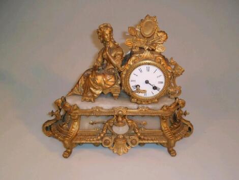 A 19thC French mantel clock