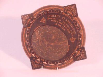 A Philip's planisphere showing the principal stars visible for every hour in the year