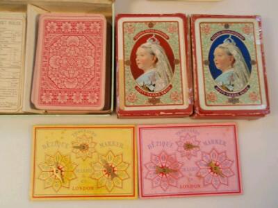 Late 19thC French playing cards with colour printed double-faced court cards (fifty two) - 2