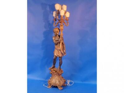 An Italian carved wooden Blackamoor standard lamp figure - 2