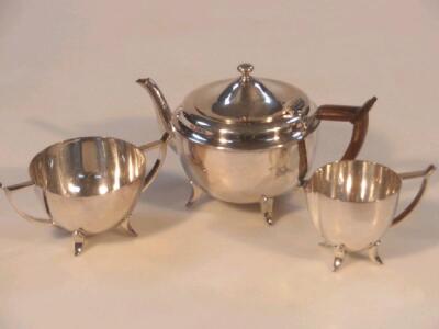 An Arts & Crafts silver plated tea service