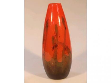 A French art glass vase by Schneider