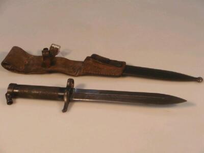 An early Swiss bayonet with a single edge 20.5cm blade - 2