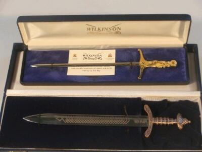 A Wilkinson Sword miniature replica of the Millennium Sword - 2