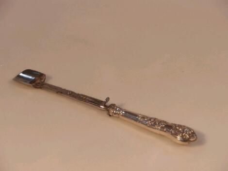 A Victorian silver handled Kings pattern Stilton scoop