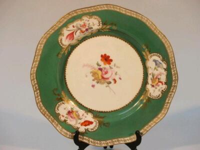 A 19thC English porcelain plate