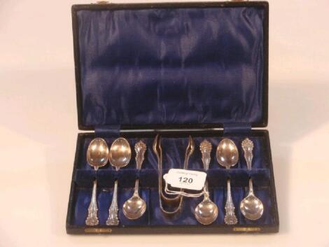 A set of six Victorian silver coffee spoons by Roberts & Belk