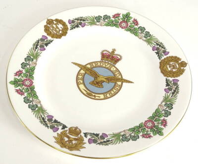 A Coalport fine bone china Royal Air Force limited edition collector's plate of 1968, being 1639/5000, 27cm diameter, (boxed)