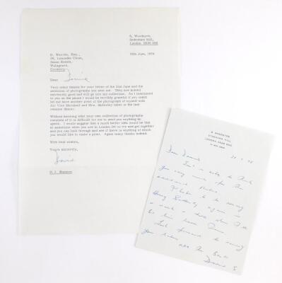 Two letters to the vendor signed by David Shannon 617 Squadron Member and Dambuster.