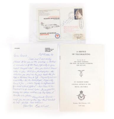 A letter written to the vendor and signed by Bill Reid VC.