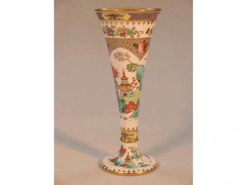 A Spode Copeland's china trumpet vase