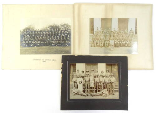 Three Lincolnshire Regiment related photographs, to include one of the 2nd Lincoln Regiment Corporals, dated 1905, (3).