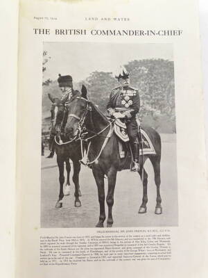 Lands and Water: the World's War (parts 1-13), detailing the history and events of the First World War, first issue dated 22nd August 1914, final issue 14th November 1914, green canvas binding, (binding AF). - 3