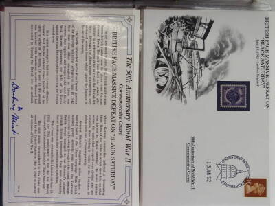 A quantity of Danbury Mint commemorative stamp covers, made for the 50th anniversary of World War Two, (3 folders). - 3