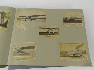 Three albums relating to aviation, one relating to the Blackburn Aircraft Company, containing photographs, cuttings etc and two further albums of cuttings (3) - 7