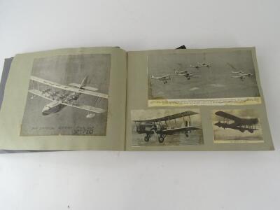 Three albums relating to aviation, one relating to the Blackburn Aircraft Company, containing photographs, cuttings etc and two further albums of cuttings (3) - 12