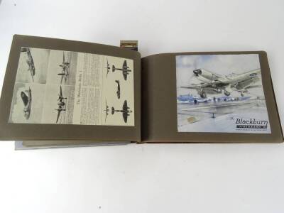 Three albums relating to aviation, one relating to the Blackburn Aircraft Company, containing photographs, cuttings etc and two further albums of cuttings (3) - 32
