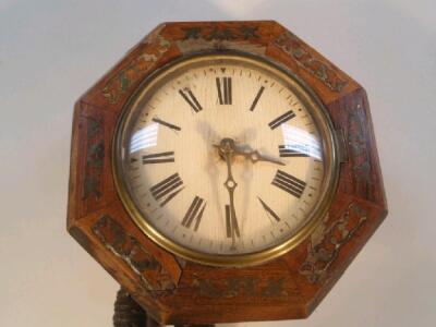 A Victorian rosewood wall clock - 2