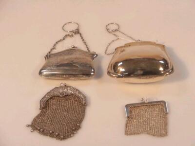 A George V silver purse