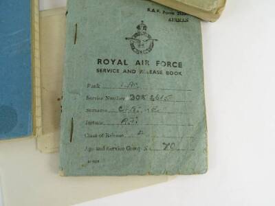 Various items for A W Brown, RAF Service no. 953318, comprising of sight logbook, meteorology book, notebook/diary, letters and sundries. - 2