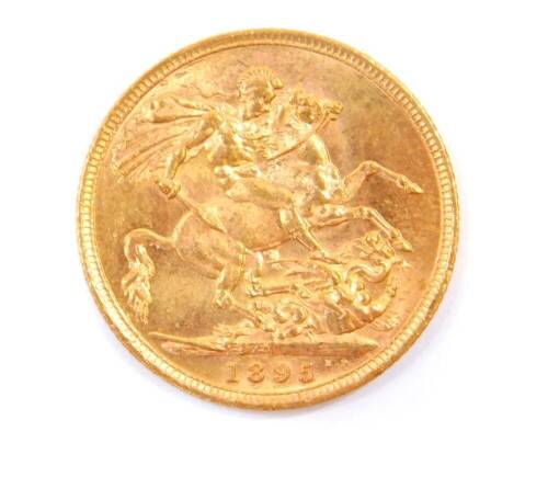 A Queen Victoria gold sovereign 1895, 8.0g.