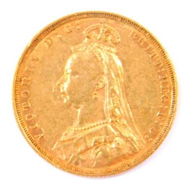 A Queen Victoria gold sovereign 1888, 8.0g. - 2