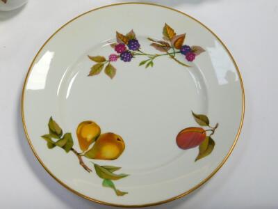 A group of Royal Worcester oven to table ware decorated in the Evesham pattern, including flan dishes, casserole, plates, bowls and dishes. (quantity) - 2