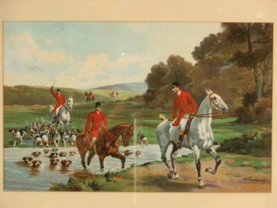 After de Condamy. A set of four lithographic hunting prints - 3
