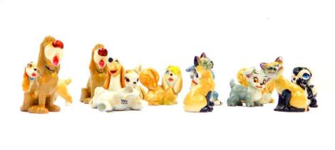 Fourteen Wade Whimsies characters from Lady and The Tramp, together with Bambi. (AF)