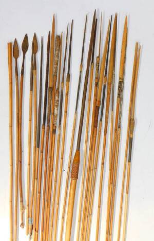 A group of tribal spears, predominantly Papua New Guinuea, 47-138cm L. (25)