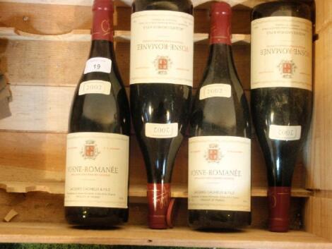 Four bottles of Vosne-Romanee