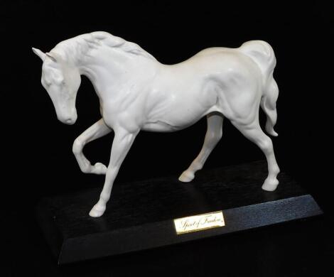 A Beswick matt figure Spirit of Freedom, on plinth base, 20cm H.