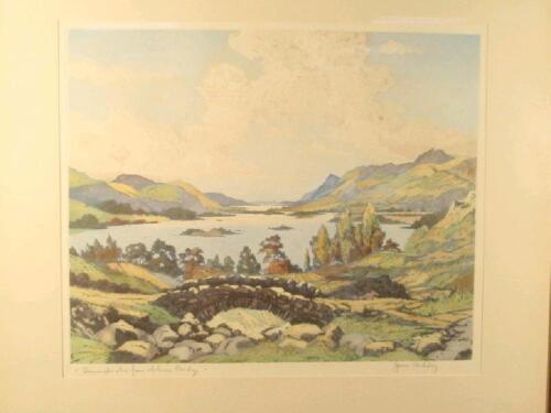 By and After James Priddy. Derwent Water from Ashness Bridge