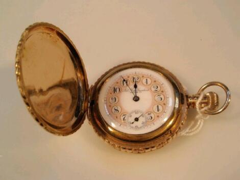 A19th/20thC gold plated Hunter pocket watch