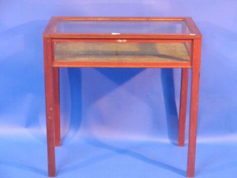 A 20thC mahogany display cabinet