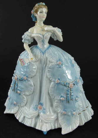 A Royal Worcester limited edition figure, The First Quadrille, No. 1592/12500, printed marks beneath, 24cm high.