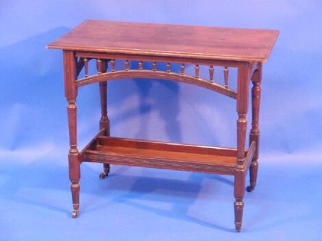 A 19thC mahogany rectangular top occasional table