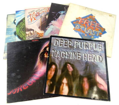 Various records. Deep Purple Machine Head 33 1/3 stero TPSA7504 PSA-1U, various others, Fireball, Free At Last, The Story of the Who, The War of the World, Hergest Ridge, Mike Oldfield, Tubular Bells, Omadawn, James Gang Live in Concert and the Best of J