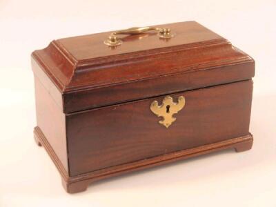 A George III mahogany tea caddy