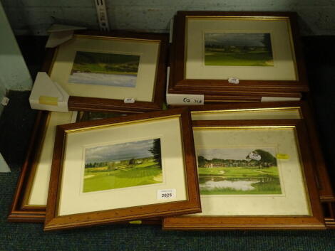 After Baxter. Various golfing prints, glazed and framed. (a quantity)