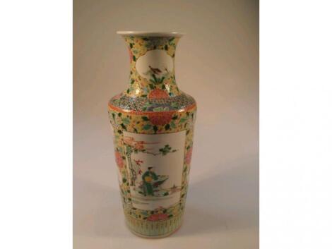 A 19thC Chinese baluster vase