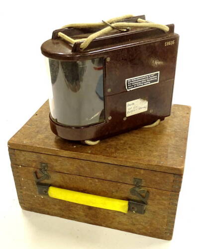 A Bakelite cased 59635 barograph, 15cm high, 19cm wide, 9cm deep, in fitted case.