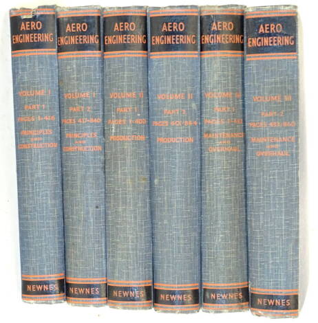 Newnes. Aero Engineering, 6 volumes, in dust wrappers.