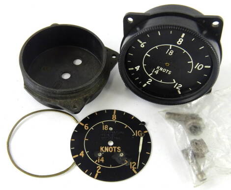 A vintage dial Auster 6T7 and T10, with shaped casing and Arabic dial, 10cm diameter.