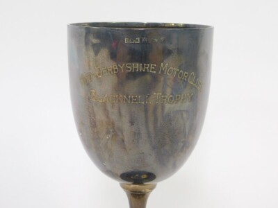 A Mid-Derbyshire Motor Club silver Blacknell Trophy, Birmingham 1924, 5.43oz, 18cm H. - 2