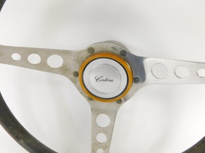 A Ford 1600E Cortina steering wheel, 39cm Dia. - 2