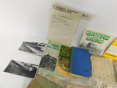 A group of railway ephemera, chiefly relating to Grantham station, including telegrams, delivery notes and goods receipts, together with books and booklets of railway interest. (qty) - 2