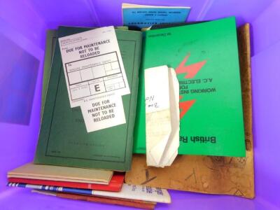 British Rail printed ephemera, including instruction booklets, general appendix to working timetables, etc, a railway jacket, and two unassociated belts. - 2