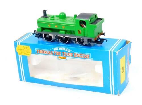 A Hornby OO-gauge World of Thomas the Tank Engine locomotive, Duck, no.8 Pannier Tank, DCC Fitted, R382, boxed.