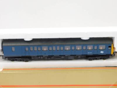 Two Lima OO gauge 205136 & 205138 Class 117 coaches, diesel multiple unit, BR Blue livery with yellow ends, W51132 and W51334, DCC fitted. (2) - 2